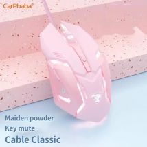 Carpbaba G3 Gioco cablato Mouse Muto Rosa Meccanico E-sport Ragazza Bella Arte Portatile Ufficio Domestico Per MacBook Laptop PC Gamer