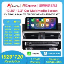 10.25 ''1920*720 Wireless Carplay Android Auto Display Multimediale Per BMW Serie 3 4 F30 F31 F32 F33 F34 F36 NBT Touch Screen