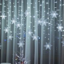 Weihnachten Schneeflocken LED Lichterketten Blinkende Fee Vorhang Lichter Wasserdicht Für Urlaub Party Hochzeit Weihnachten Dekoration