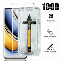 Facile installazione in vetro temperato per Realme 10 11 pro Pro + protezione dello schermo bordo su Realme 12pro Gule supporto sblocco delle impronte digitali