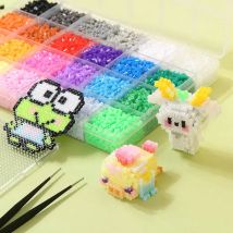 2,6 mm 24/48 Farben Hama Perlen Bildung Eisenperlen 5 mm Perlen Bügelqualitätsgarantie Perler Sicherungsperlen DIY Spielzeug