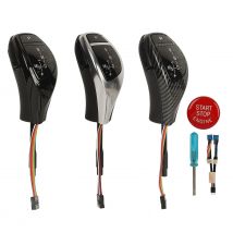 LED-Schaltknauf Daumen Typ Schalthebel Hebel Kopf Nachrüstsatz mit einem Klick Start knopf für BMW E90 E91 E92 E93 E81 E84 LHD