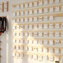 Schmuck Wandbehang Display Ständer Ohrring Einzelhandel Aussteller Display Holz Halskette Ring Haken Up Organizer Aufbewahrungshalter