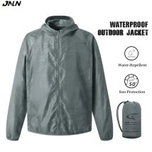JNLN Camping Regenjacke Herren Damen Wasserdichte Sonnenschutzkleidung Angeln Jagdkleidung Schnell trocknende Windjacke mit Tasche