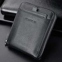 Herren Brieftasche Kreditkarten halter Reiß verschluss Münz tasche kurze Pu Leder Brieftasche Herren lässig Multifunktion tasche Brieftasche