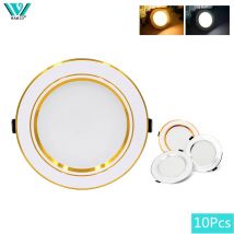 10pcs/lot LED Downlight Gold/Silver/White Body 5W 9W 12W 15W 18W Round Led Ceiling Light 12V 24V 110V 220V Indoor LED Lighting