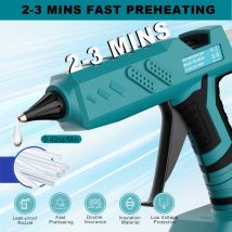 Hot Melt Glue Gun For Makita 18V Battery Cordless Hot Melt Glue Gun With 11mm Glue Sticks Home DIY Repair Tool Hot glue stick