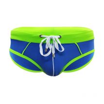 Druck Männer Bademode Sommer Badeanzug Briefs Niedrige Taille Badeanzug Ausbuchtung Strand Tragen mit Pad Mode Shorts Sport Homme Schwimmen