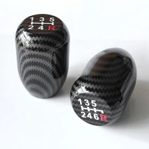Manopola del cambio per auto in alluminio universale da corsa 5/6 velocità Manopola del cambio manuale in carbonio nero Leva del cambio automatica
