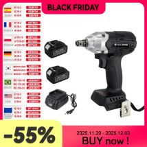 ALLSOME 21V senza spazzole senza fili 1/2 pollici. Avvitatore a percussione a 3 velocità con manicotto da 22mm per batteria al litio Makita da 18V