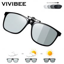 Gafas de Sol Polarizadas VIVIBEE 2026 con Clip para Piloto, Gafas de Sol Fotocromáticas Polarizadas para Hombre y Mujer, Cambio de Color, Conducción Nocturna