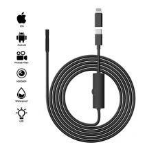 TYPE-C Endoscopio Industriale HD1080P 8 MILLIMETRI/5.5 MILLIMETRI Sonda Auto Tubo di Ispezione Periscopio Macchina Fotografica LED Impermeabile per I Telefoni Android IOS