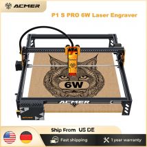ACMER P1 S PRO 6W Lasergravurmaschine, 445 ± 5 nm blauer Laser, DIY-Laserschneid- und Graviermaschine, wird zum Gravieren von Markierungen, Holz, Metall, Acrylglas, Leder verwendet