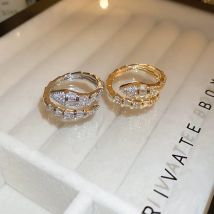 Vielseitige, modische, trendige, schlangenförmige Öffnungsringe für Damen, hochwertige, exquisite Zirkon-verstellbare Ringe, Schmuckzubehör
