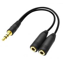 Kopfhörer-Splitter, 3,5-mm-Verlängerungskabel, Audio-Stereo-Y-Splitter (Hi-Fi-Sound), 3,5-mm-Stecker auf 2 Anschlüsse, 3,5-mm-Buchse-Splitter