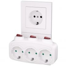 EU-Steckdosen, Verlängerungssteckdose mit EIN/AUS-Schalter, Schuko, Deutschland, Standard, Mulit-Stecker, Wandkonverter, Netzteil