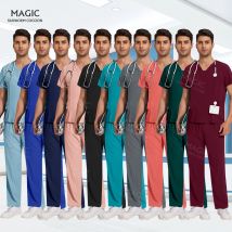 Hohe Qualität Apotheker Arbeit Anzüge Männer Gesundheit Überprüfen Arzt Arbeits Kleidung Krankenhaus Scrubs Uniformen Männer Chirurgische Krankenschwester Top + Hosen