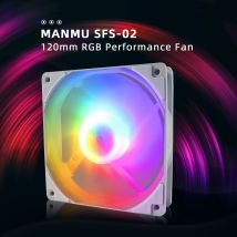 Ventola di raffreddamento per case MANMU Ventola RGB silenziosa illuminata a LED per computer desktop da 12 cm