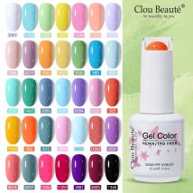 Clou Beaute 15ml HEMA TPO FREE Fresh Spring Nail Gel Polish Semi Permanent Base Matte Velvet Top Coat UV Gel Varnish Nail Art