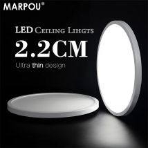 MARPOU Wohnzimmerleuchten LED-Deckenleuchte Ultradünn Kaltweiß 9W 13W 18W 24W Beleuchtungskörper Deckenleuchten Schlafzimmer Küche