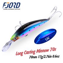 FJORD 70mm 17g Heavy Sinking Minnow 11color zur Auswahl Laser Hard Artificial Bait Plastic Professioneller Meerwasser-Angelköder