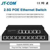 Switch Ethernet PoE 2.5G Desktop 4/8*10/100/1000M Porte PoE Slot 100W 2*2.5G Porte RJ45 Plug & Play