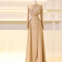 Maßgeschneiderte, hochwertige, lange Kleider aus Jersey mit Pailletten und Falten, A-Linie, U-Ausschnitt, maßgeschneiderter Anlass, funkelnder Klassiker