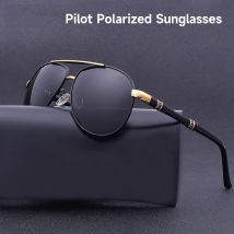 Klassische HD-polarisierte Sonnenbrille für Herren, Pilot, UV400, Sonnenbrille, hochwertige Brillen, 2025, Markendesigner, Oculos