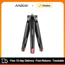 Andoer mini handheld reise desktop stativ kamera ständer halter aluminium legierung max. 5kg last für dslrs smartphone action kameras