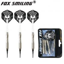 Fox Smiling 3 Stück professionelle elektronische Darts mit weicher Spitze, 17 g, 146 mm Darts mit Nylonlegierungswelle