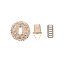 Women for Rhinestone Metal DIY Clasp Turn Twist Lock For Handbag Shoulder Bag Pu