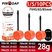 PINMOAP TPU Inner Tube 700x18/23/25/28/30/32C FV45/65/85mm 28g Ultra Light French Gas Puncture Resistant Inner Tube Road Vehicle