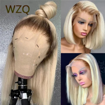 13x4 Ombre HD Spitze Frontal Perücke kurze Bob gerade Spitze Front Perücken menschliches Haar vor gezupft transparente Spitze Perücke für Frauen