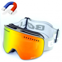 Occhiali da sci per sci Occhiali da alpinismo magnetici a doppia lente UV400 Occhiali da sci antiappannamento Uomo Donna Maschera da motoslitta