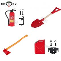1/10 RC Auto Spielzeug Metall Feuerlöscher Axt Schaufel Kanister für SCX10 TRX4 TRX6 RGT86100 WLP D12 MN 99S ZP1001