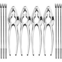 Seafood Tools Set - 10/12Pcs Lobster Crackers and Picks Set, Crab Leg Cracker & Forks Nut Cracker - Kitchen Tools