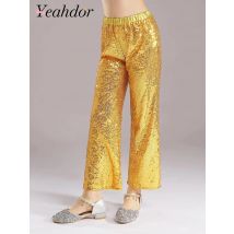 Children's Pants Big Girls Sequins Pants Hip Hop Trousers Music Festival Jazz Dance Performance Costume Street Dance Streetwear