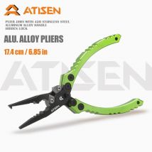 Piscifun Angel zange mit Spalt ringen, ultraleichte Aluminium-Angel zange mit Wolframstahl-Geflechts ch neidern, Scheide an