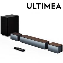 Barra de sonido ULTIMEA 320W 5.1 con subwoofer inalámbrico y 2 altavoces envolventes, sistema de sonido envolvente 3D para cine en casa