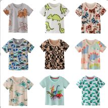 2023 sommer Kinder Jungen T-shirts Cartoon Gedruckt Kurzarm Dünne Baumwolle Baby Jungen Shirts Oansatz Vielseitig Kinder Jungen Tops