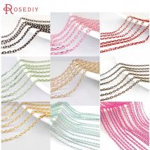 5 metri elettroforesi rame colorato 1.5MM O forma collana catena accessori fai da te creazione di gioielli Rosediy ufficiale-sito web