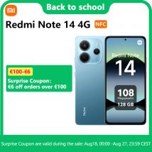 Xiaomi Redmi Note 14 4G NFC, Pantalla AMOLED de 6,67 pulgadas, cámara de 108MP, pantalla de 120Hz, batería de 5500 mAh, cargador no incluido