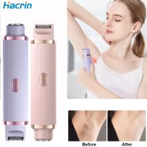 Elektrischer Rasierer für Frauen, 2-in-1-Doppelkopf-Körperrasierer zum Rasieren, Bikini-Trimmer, wiederaufladbare Haarentfernung, weiblicher Haar-Epilierer