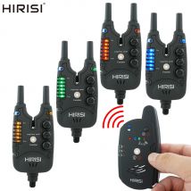 Hirisi Set di allarmi per pesca alla carpa Allarme morso wireless Telecomando a 2 vie Indicatore morso Accessori per la pesca S8