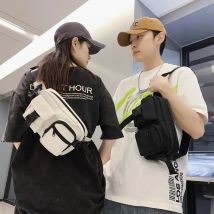 Minimalistische Gürteltasche mit mehreren Taschen, schwarz, hübsche Brusttasche für Herren, großes Fassungsvermögen, Umhängetasche mit mehreren Taschen, Handy-Sommer