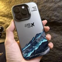 Custodia per telefono Mountain Peak Aircraft per IPhone 17 16 14 15 11 12 13 Pro Max 16E 7 8 15 16 Plus 17 Air antiurto tramonto IMD Cover