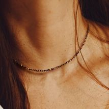 Hot 2mm Collana di perline di cristallo naturale Occhio di tigre Pietra Spinello nero Mix Quarzi Girocollo Catene clavicola per donna Uomo Gioielli