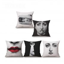 Polyester Girl Face Cushion Cover Beauty Pillow Covers Beige  Pillow Case Home Decor Living Room Decoration Pillowcase