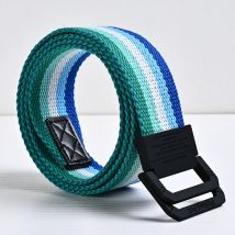 Nowy pasek płócienny mężczyzna pas dziewczyna nastolatek metalowe podwójny pierścień klamra dżinsy z wojskowych studentów armii pas taktyczny pasy projektanta