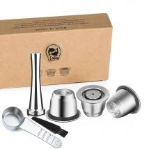 Capsule di caffè icafilas riutilizzabili per macchina da caffè Nespresso Cialde in acciaio inossidabile Filtri per caffè riutilizzabili Tazza ecologica